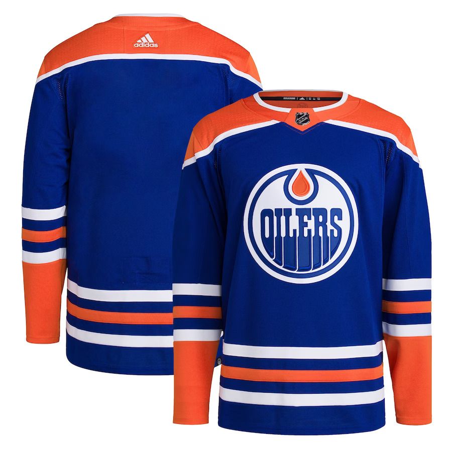 Men Edmonton Oilers adidas Royal Home Primegreen Authentic Pro Blank NHL Jersey->edmonton oilers->NHL Jersey